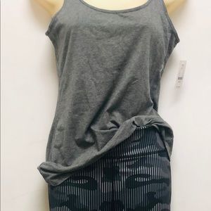 2/$12Gray strapless blouse S and S/M pants👖